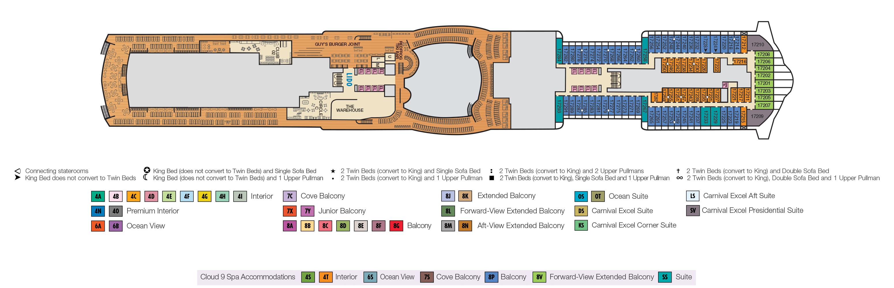 GALVESTON CRUISES Carnival Jubilee Deck 17
