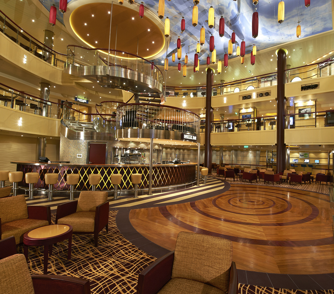 inside carnival breeze cruise ship