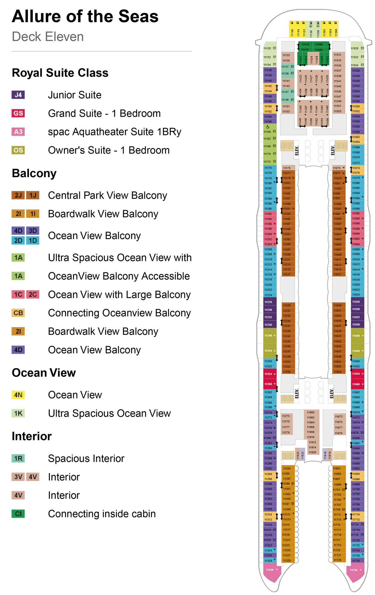 Allure of the Seas Deck 11