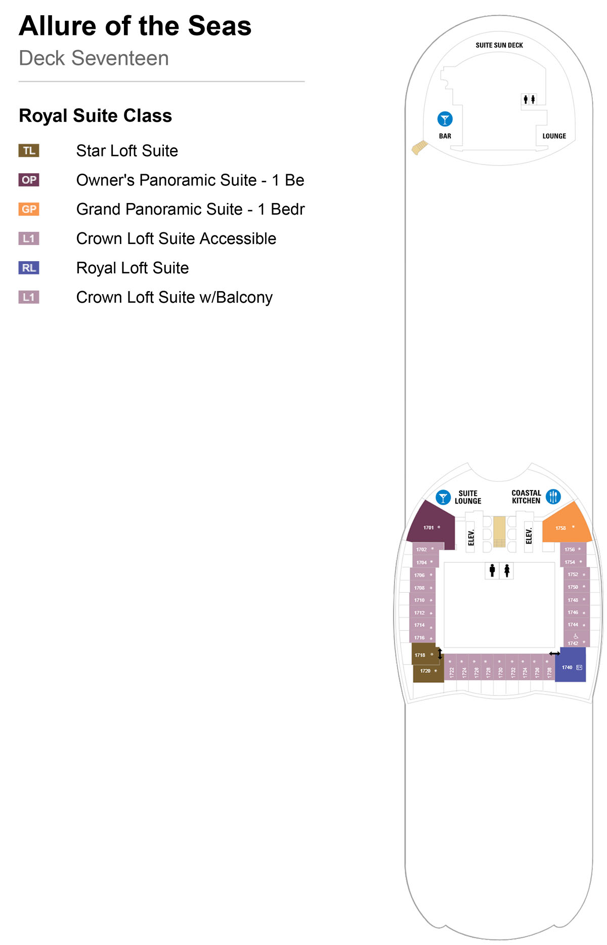 Allure of the Seas Deck 17