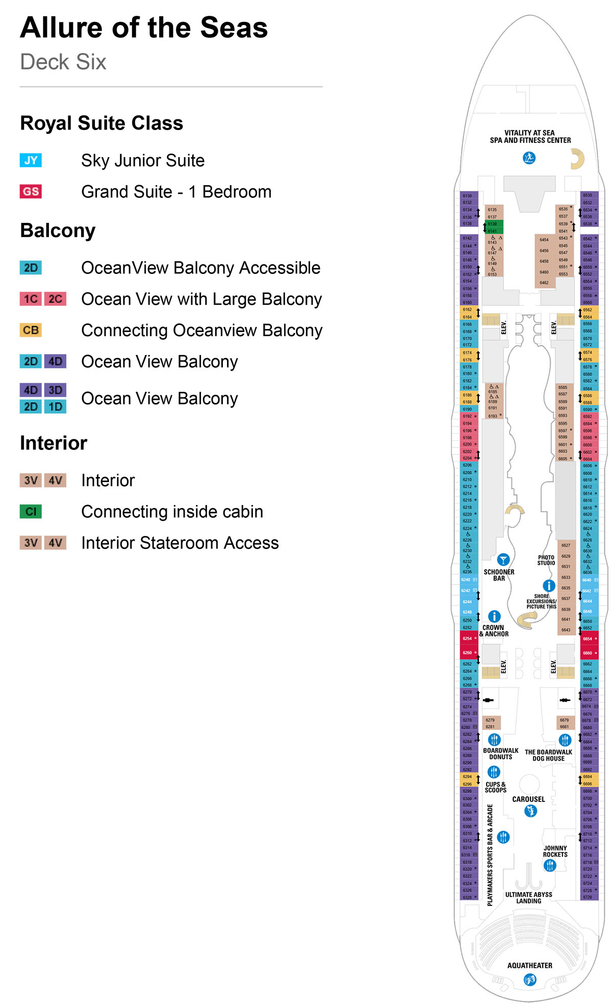 Allure of the Seas Deck 6