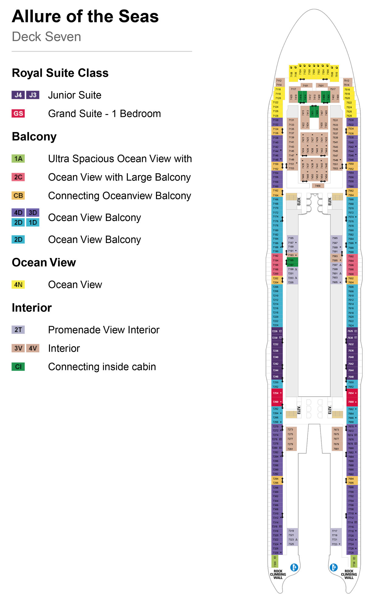 Allure of the Seas Deck 7