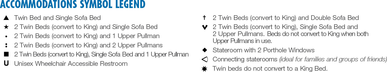 Carnival Dream Deck Plan Symbols