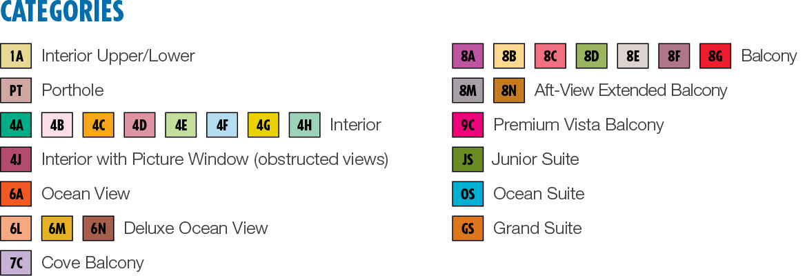 Carnival Dream Deck Plan Symbols