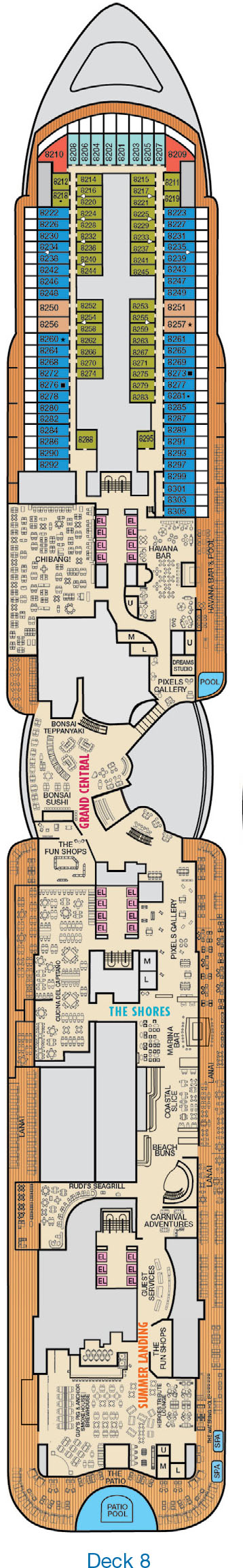 Carnival Jubilee Deck 8