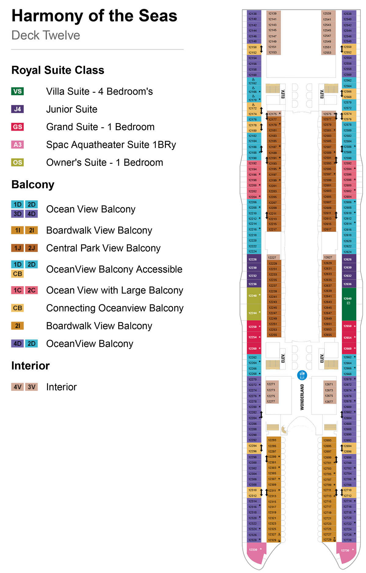 Harmony of the Seas Deck 12