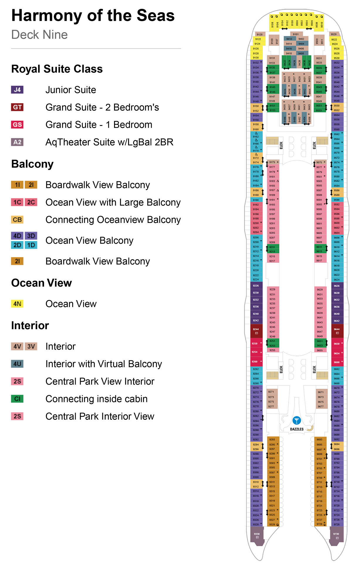 Harmony of the Seas Deck 9
