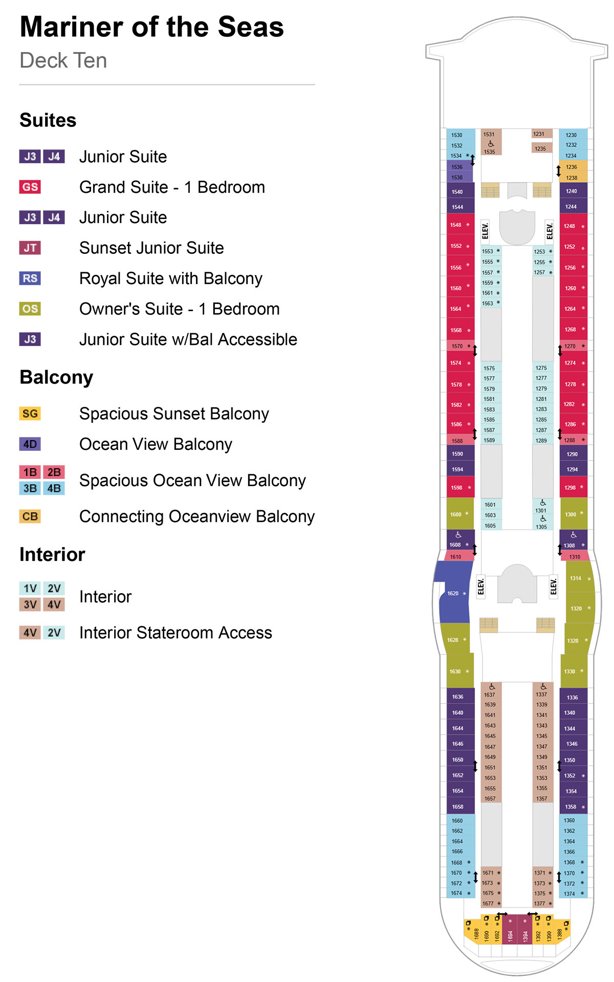 Mariner of the Seas Deck 10