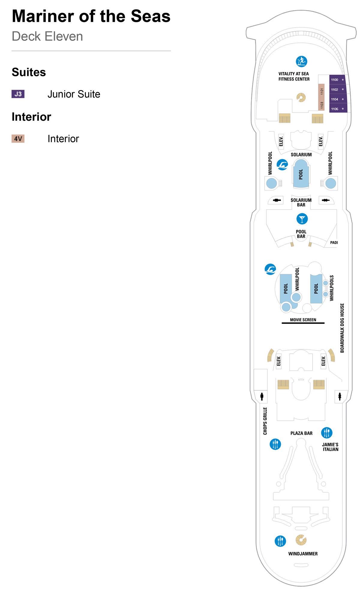 Mariner of the Seas Deck 11
