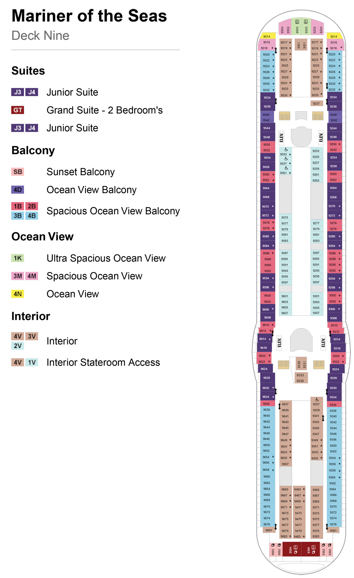 Mariner of the Seas Deck 9