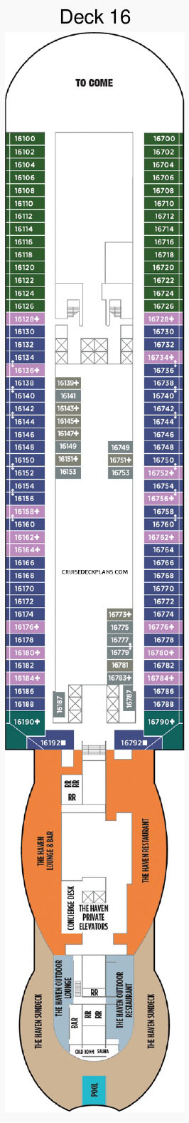Norwegian Viva Deck 16