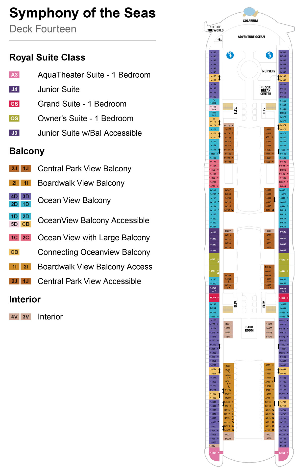 Symphony of the Seas Deck 14