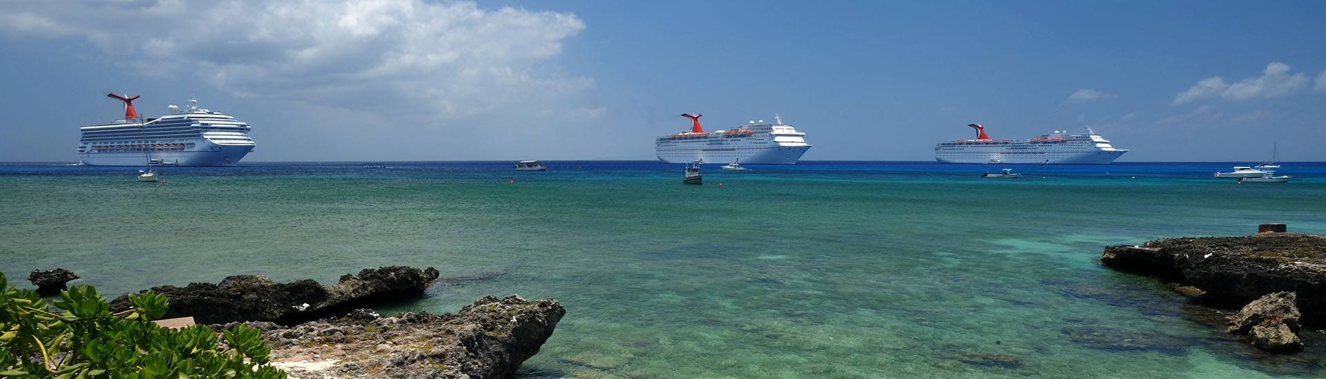 Ships Anchored Off Grand Cayman