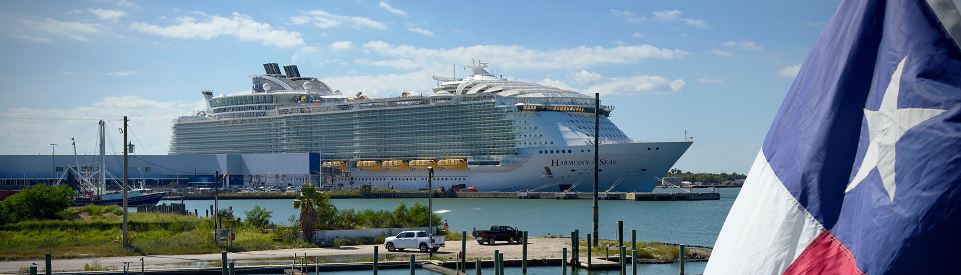 Harmony of the Seas at Cruise Terminal in Galveston