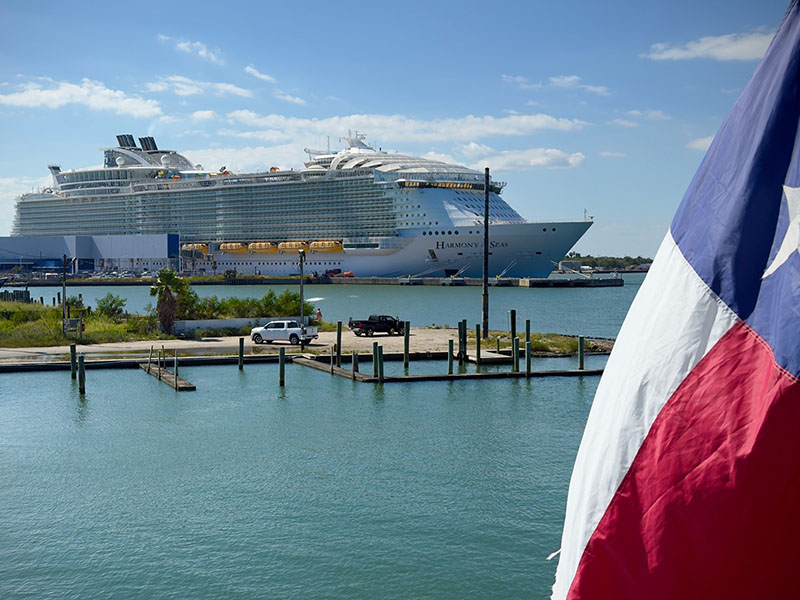 Harmony of the Seas at Cruise Terminal in Galveston