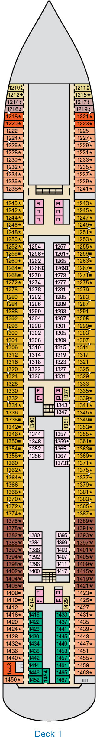 Carnival Breeze Deck 1
