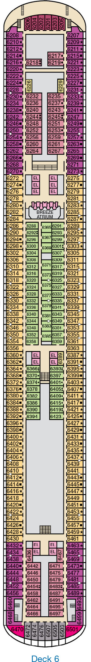 Carnival Breeze Deck 6