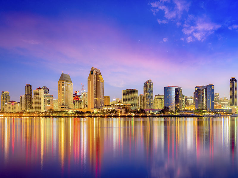 Sand Diego California Skyline Sand Diego California Skyline
