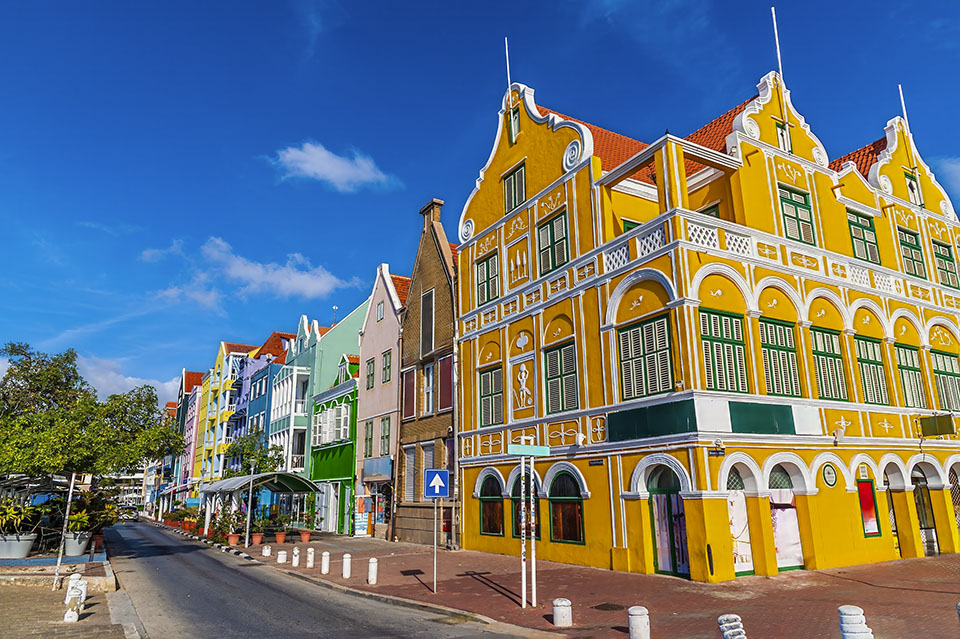 Handelskade in the Punda District of Willemstad, Curacao Handelskade in the Punda District of Willemstad, Curacao