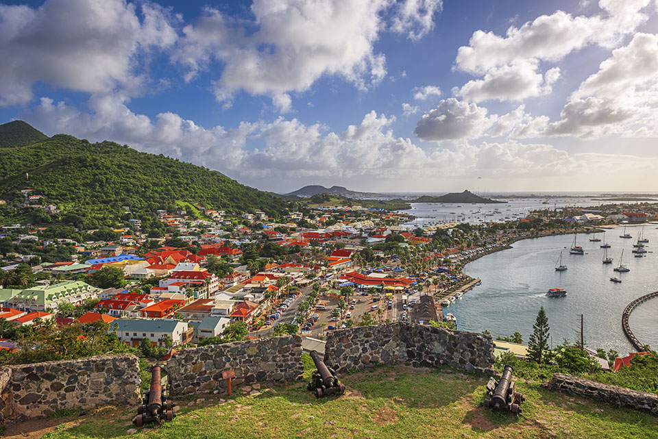 Marigot, St. Martin Town Skyline